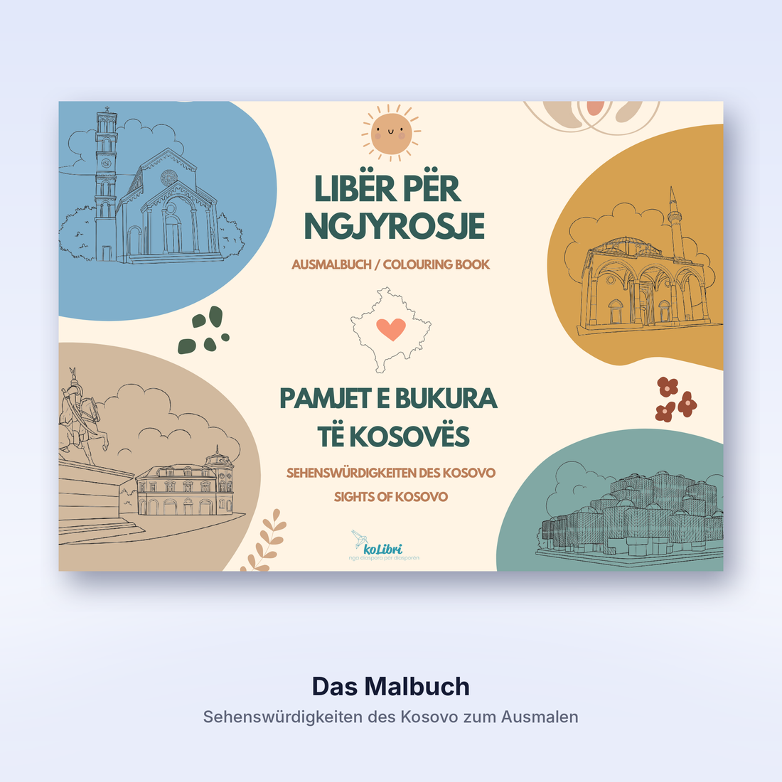 Albanisches Malbuch - Kosovarische Sehenswürdigkeiten