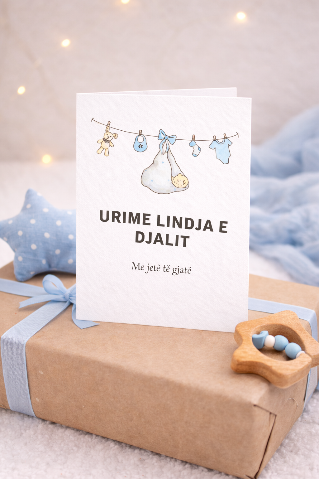 Albanische Grußkarte - Urime Lindja e Djalit