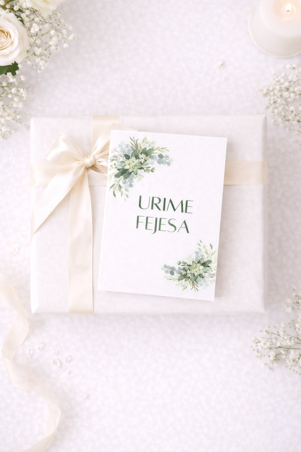 Albanische Grußkarte - Urime Fejesa