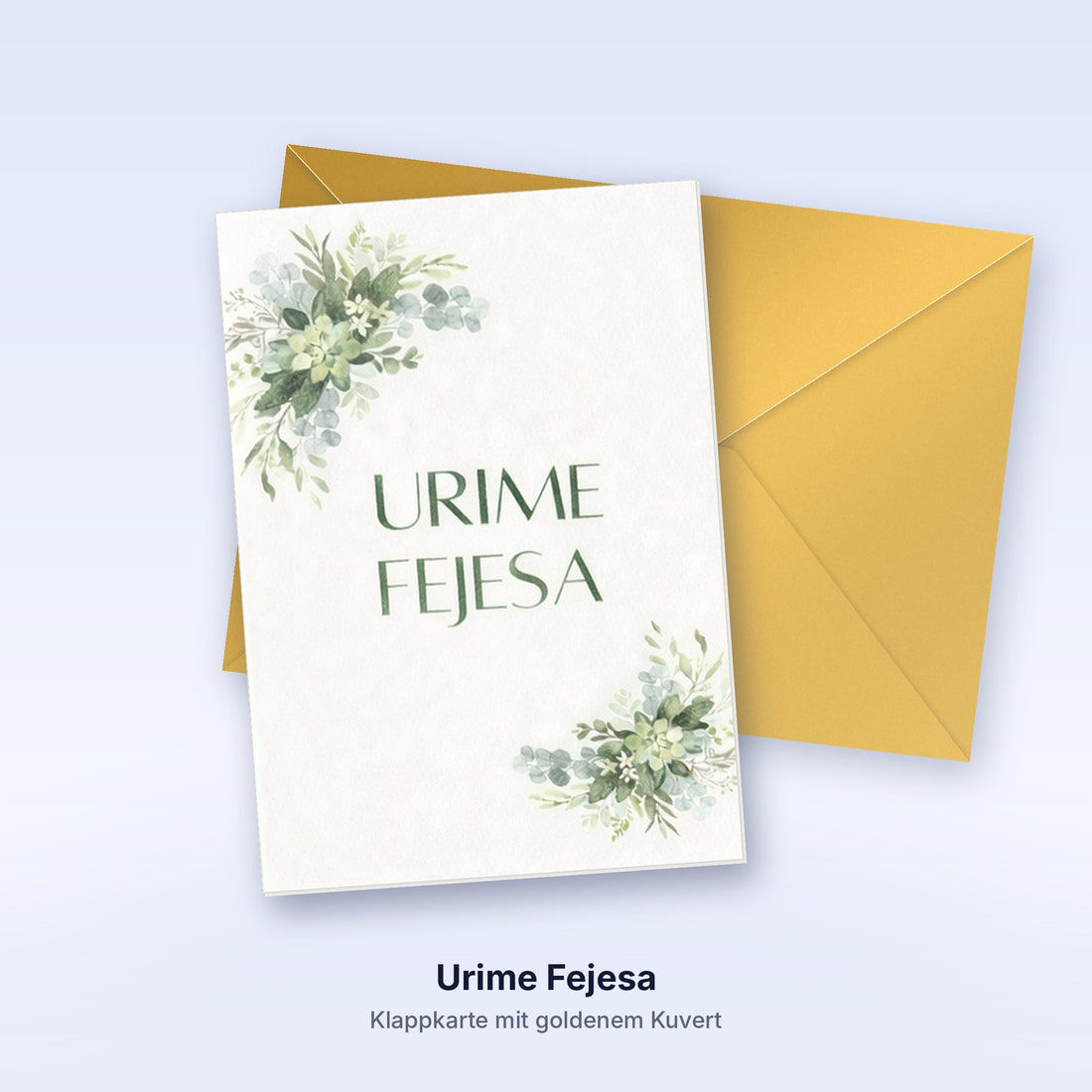 Albanische Grußkarte - Urime Fejesa