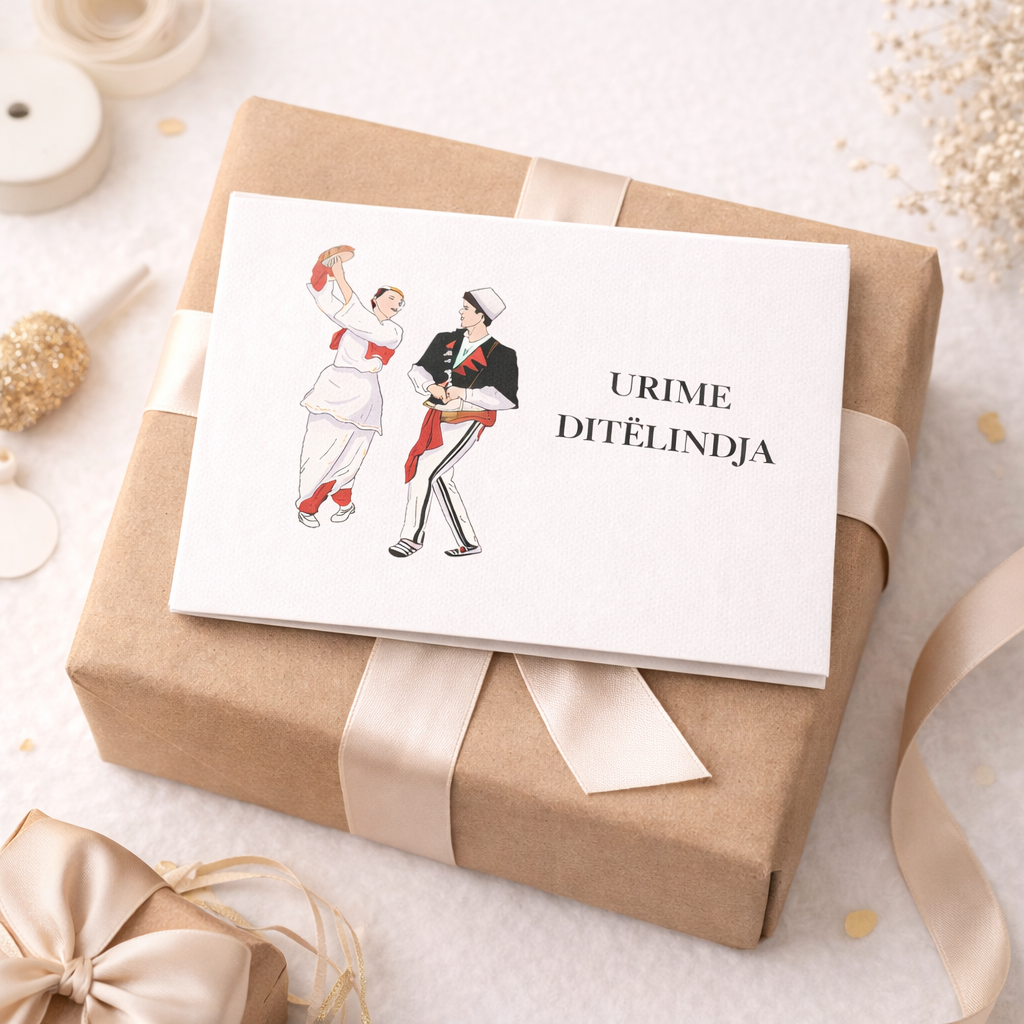 Albanische Geburtstagskarte – Urime Ditelindja - Patriotisch