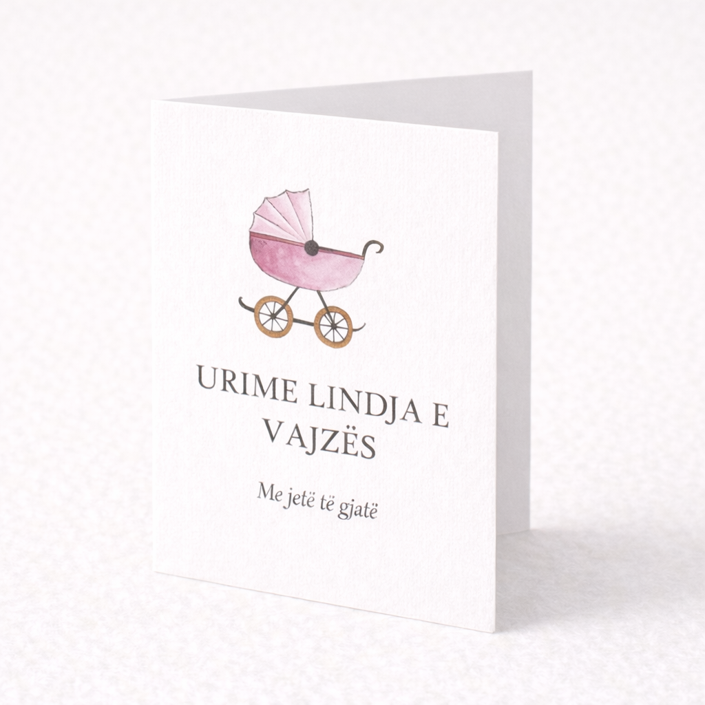 Albanische Grußkarte -  Urime Lindja e Vajzes