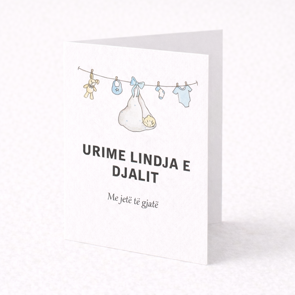 Albanische Grußkarte -  Urime Lindja e Djalit