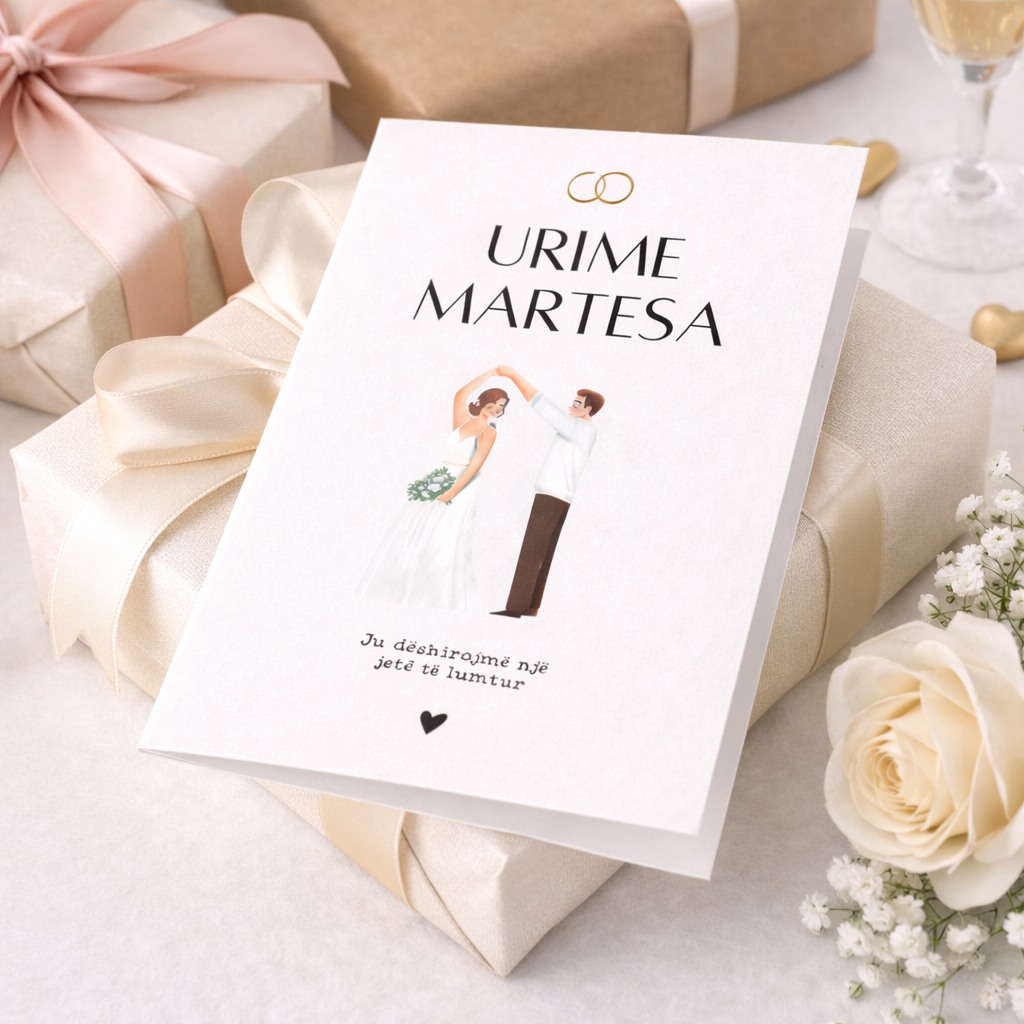 Albanische Grußkarte - Urime Martesa