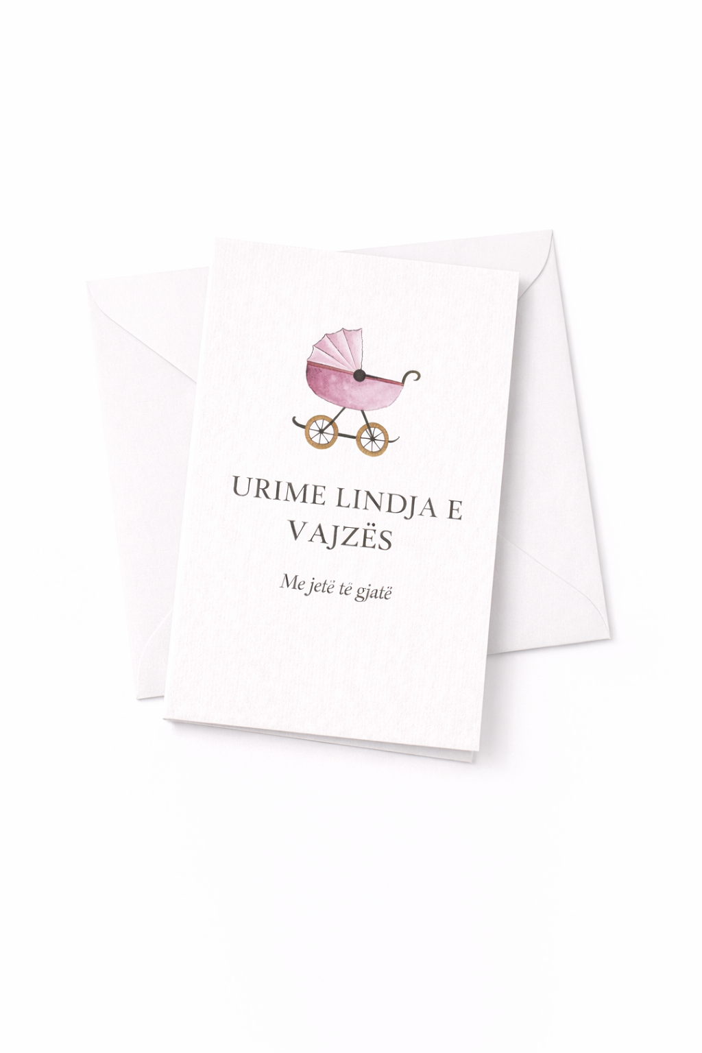 Albanische Grußkarte -  Urime Lindja e Vajzes