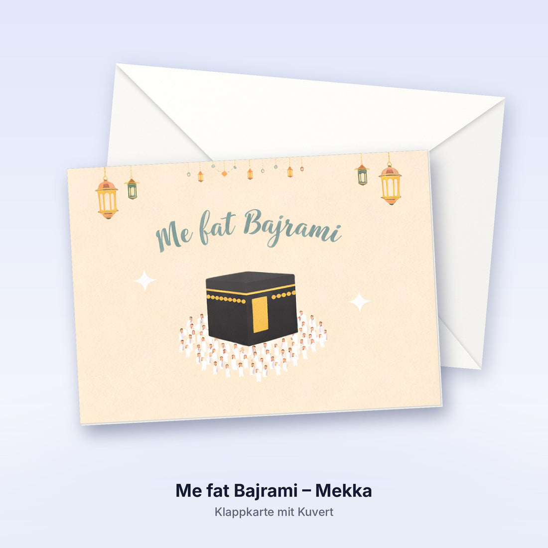 Albanische Grußkarte -  Perhajr Bajrami - Mekka