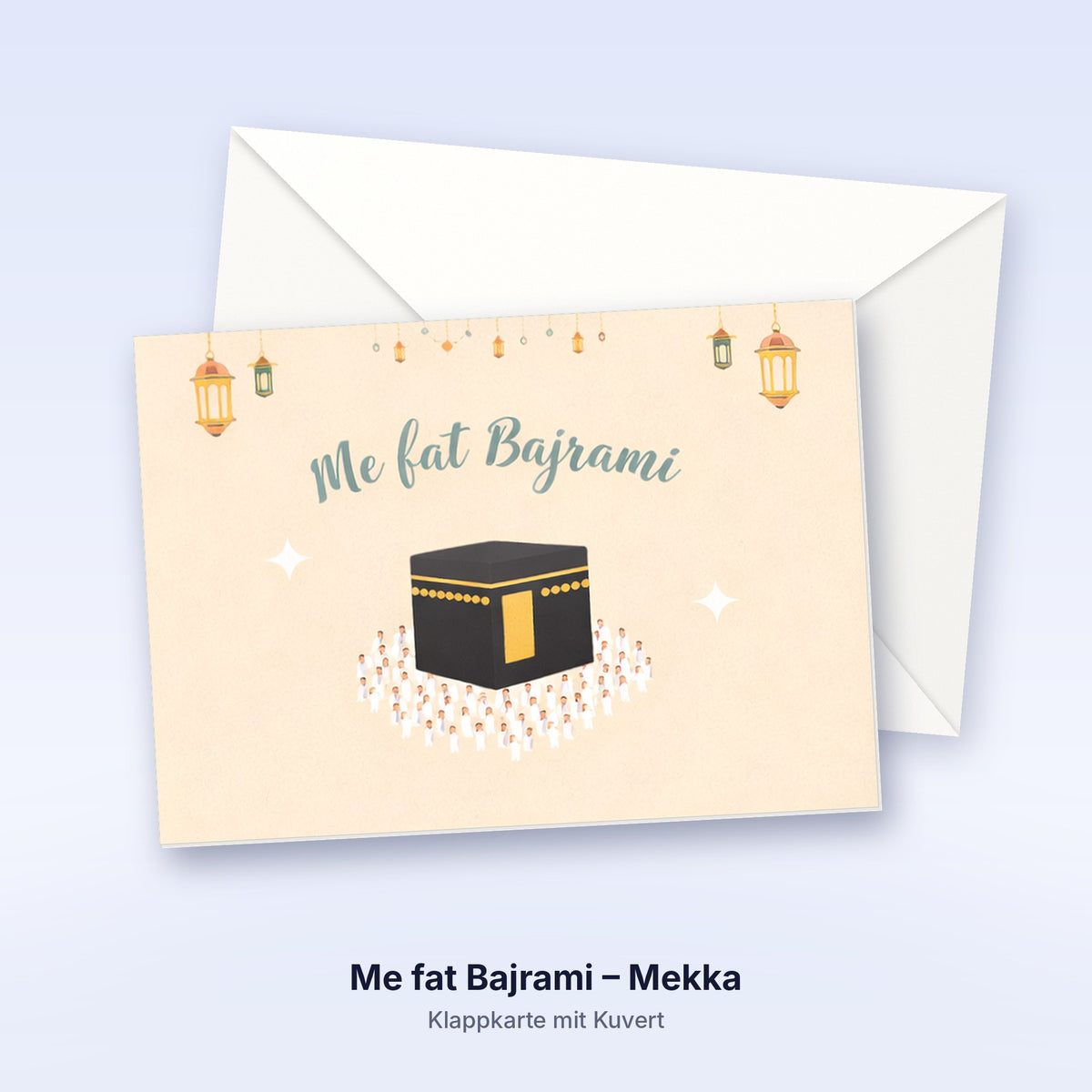 Albanische Grußkarte -  Perhajr Bajrami - Mekka