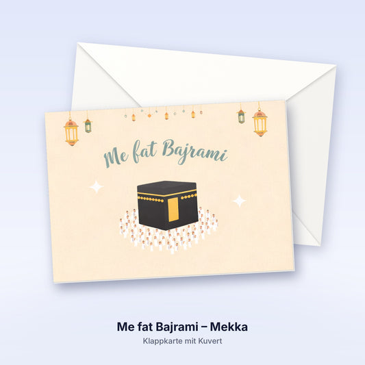 Albanische Grußkarte -  Perhajr Bajrami - Mekka