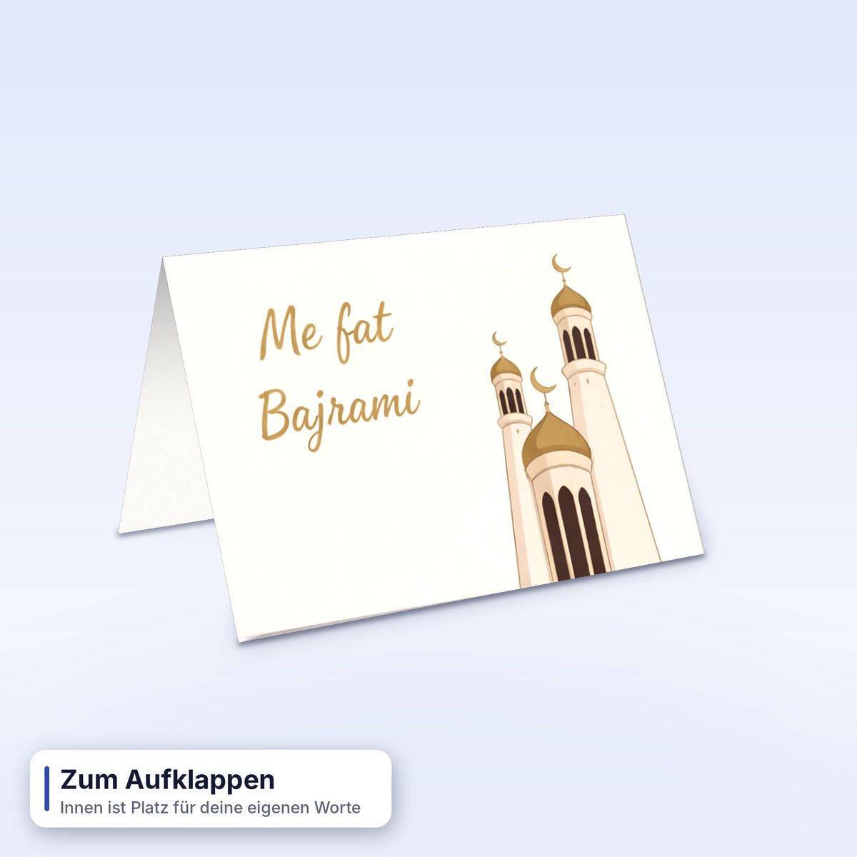 Albanische Grußkarte -  Perhajr Bajrami - Moschee