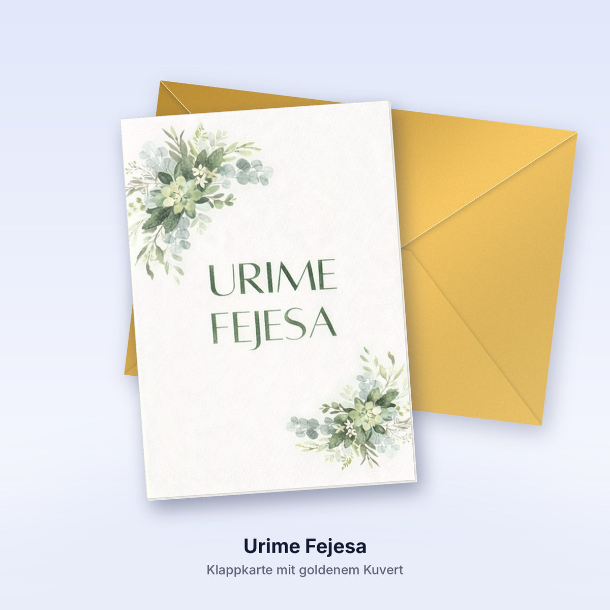 Albanische Grußkarte - Urime Fejesa
