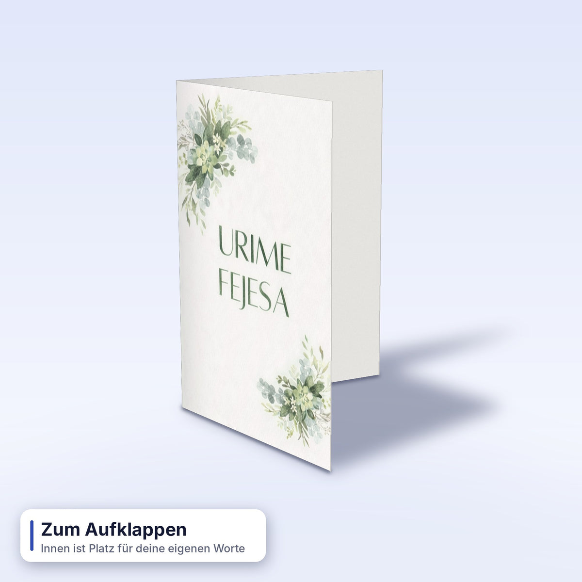 Albanische Grußkarte - Urime Fejesa