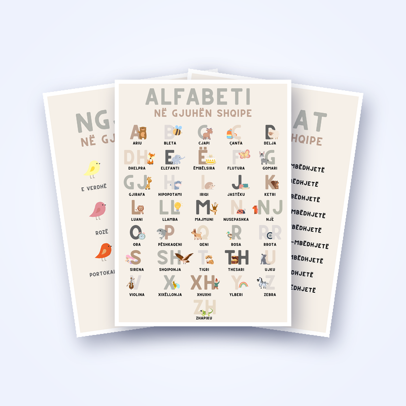 Poster- Set: Albanisch Lernen