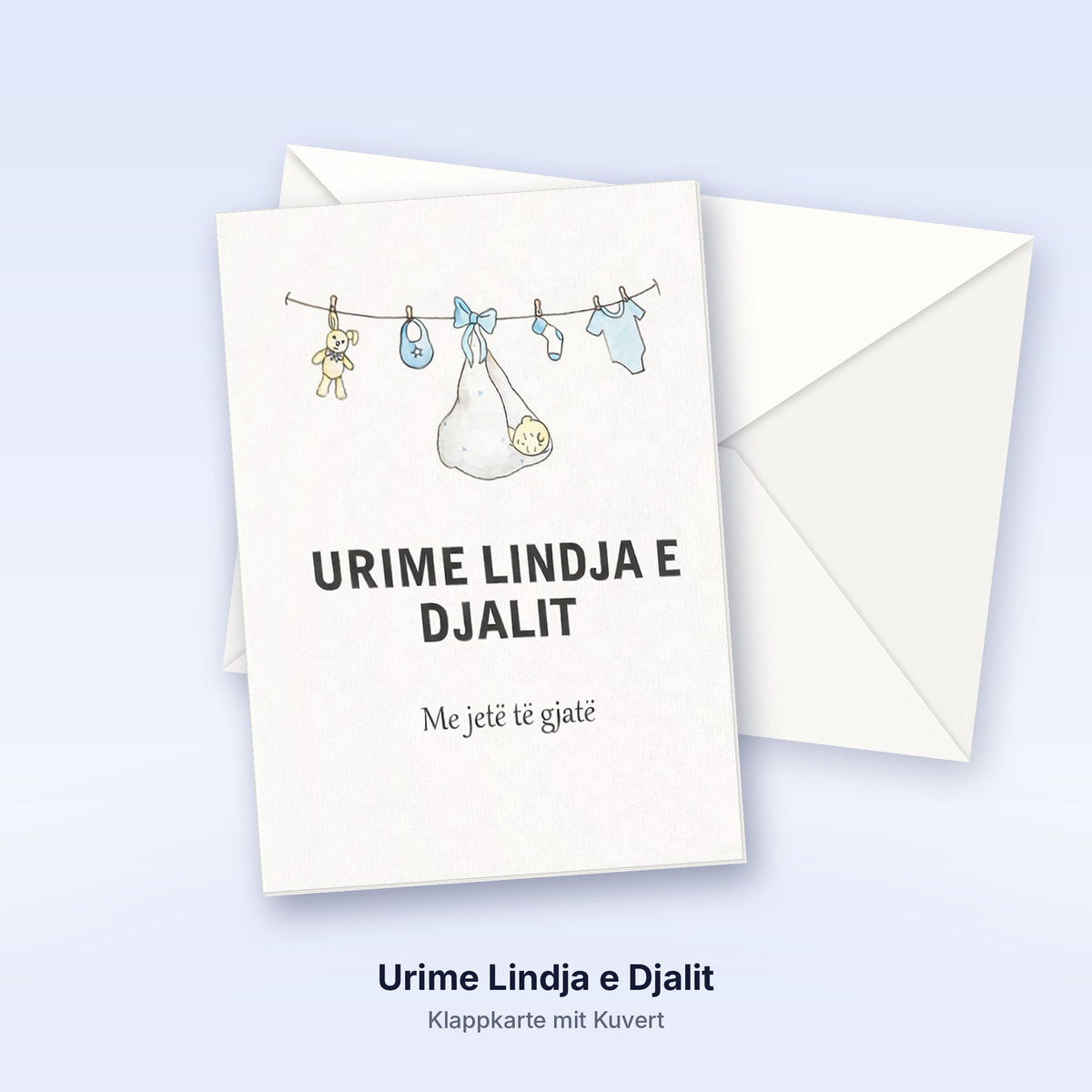 Albanische Grußkarte -  Urime Lindja e Djalit