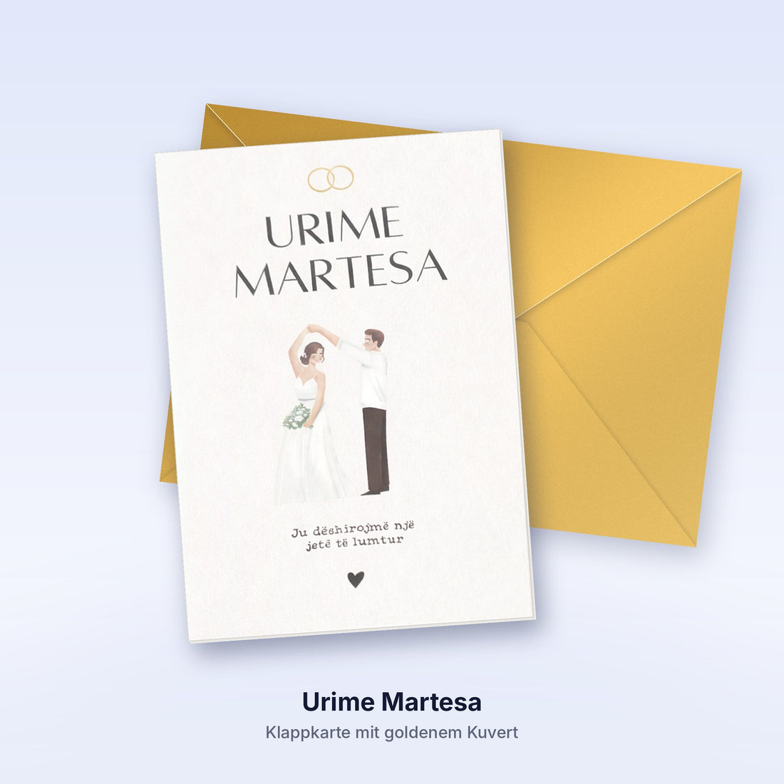 Albanische Grußkarte - Urime Martesa