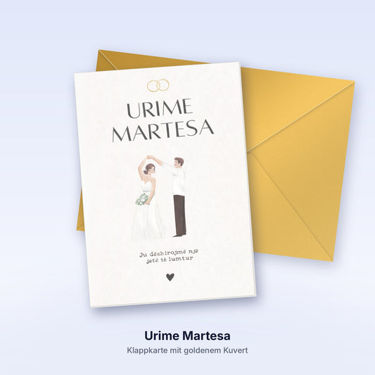 Albanische Grußkarte - Urime Martesa