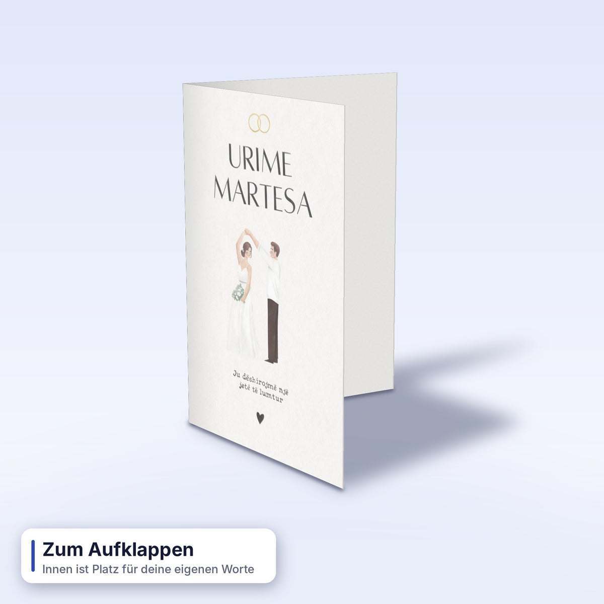 Albanische Grußkarte - Urime Martesa